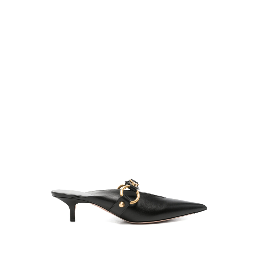 Balenciaga City 45mm Mules In Black Soft Calfskin