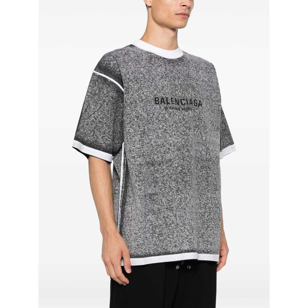 Logo-Print Heathered T-Shirt
