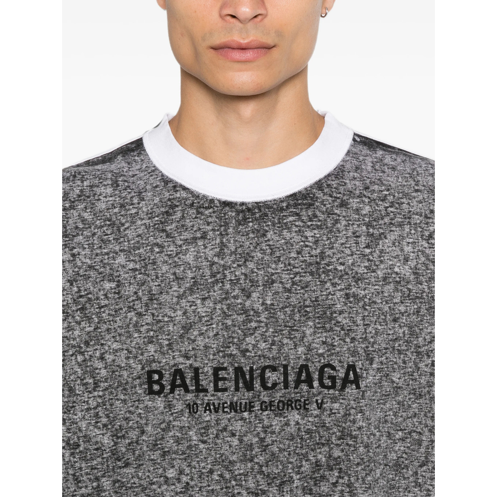 Logo-Print Heathered T-Shirt