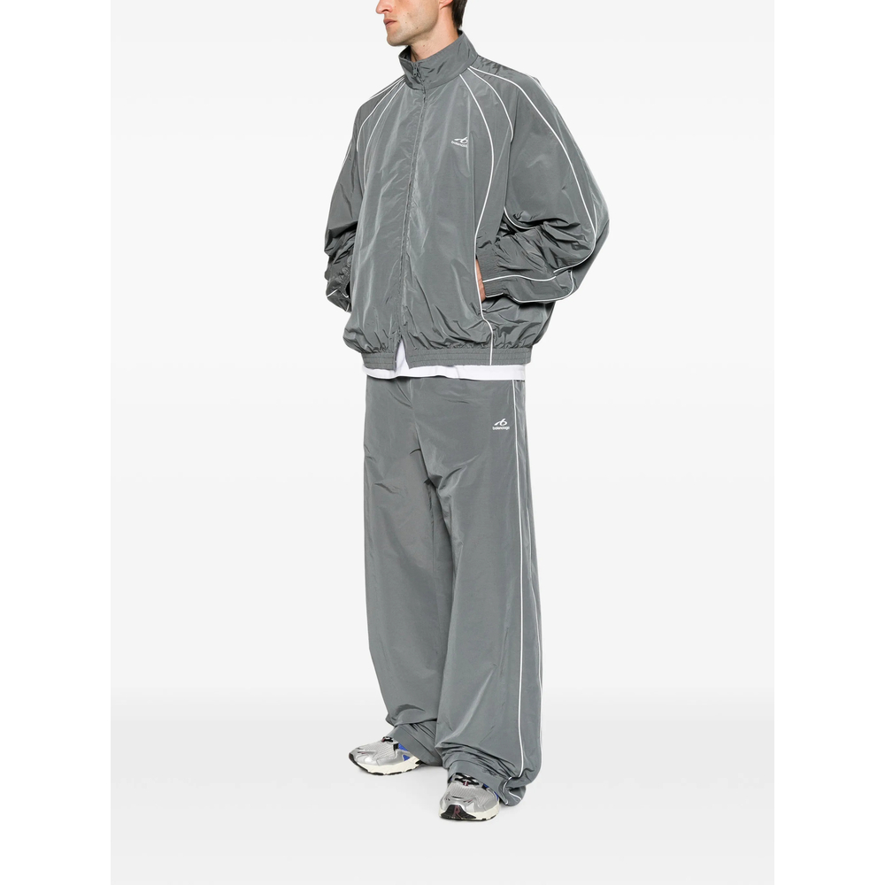 Wide-Leg Piping Track Pants