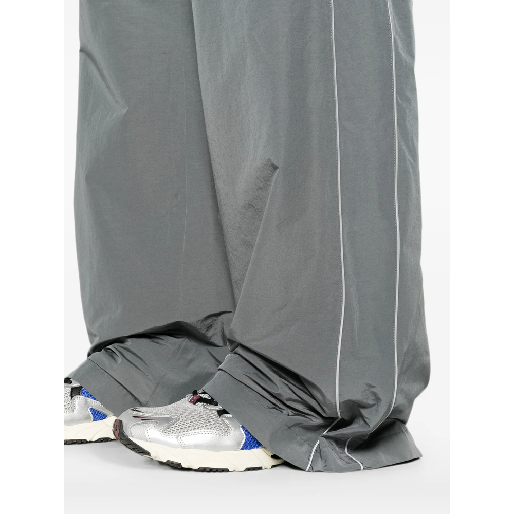 Wide-Leg Piping Track Pants