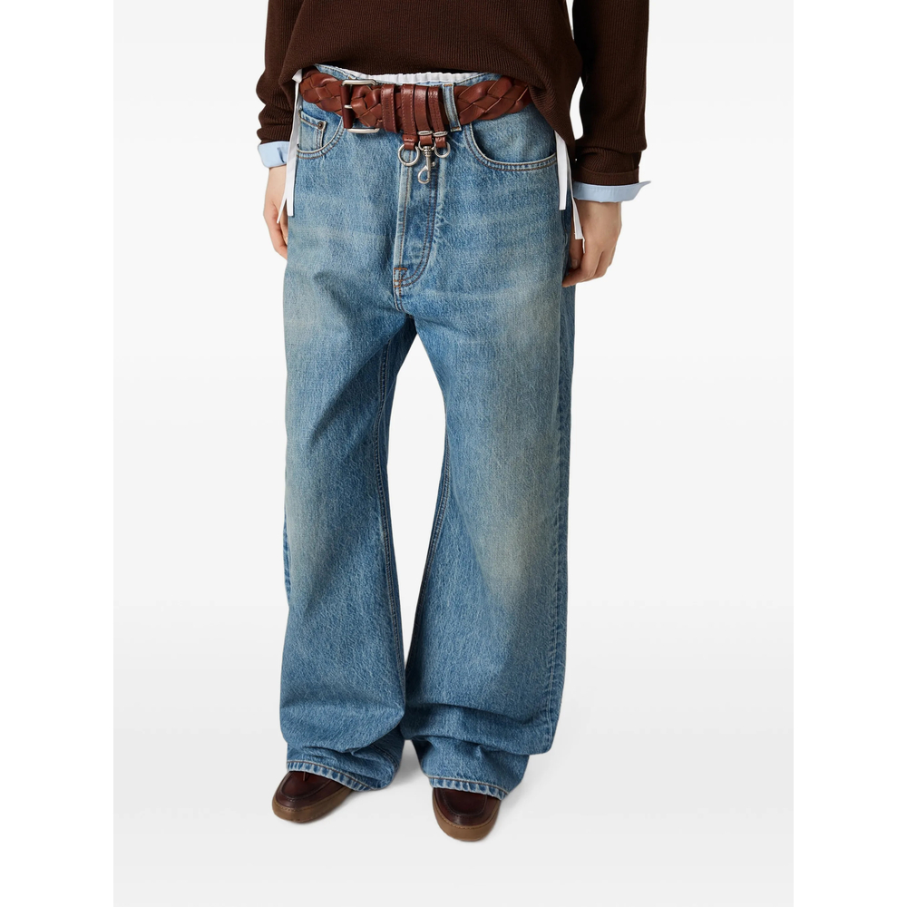 Logo-Embroidered Flared Jeans