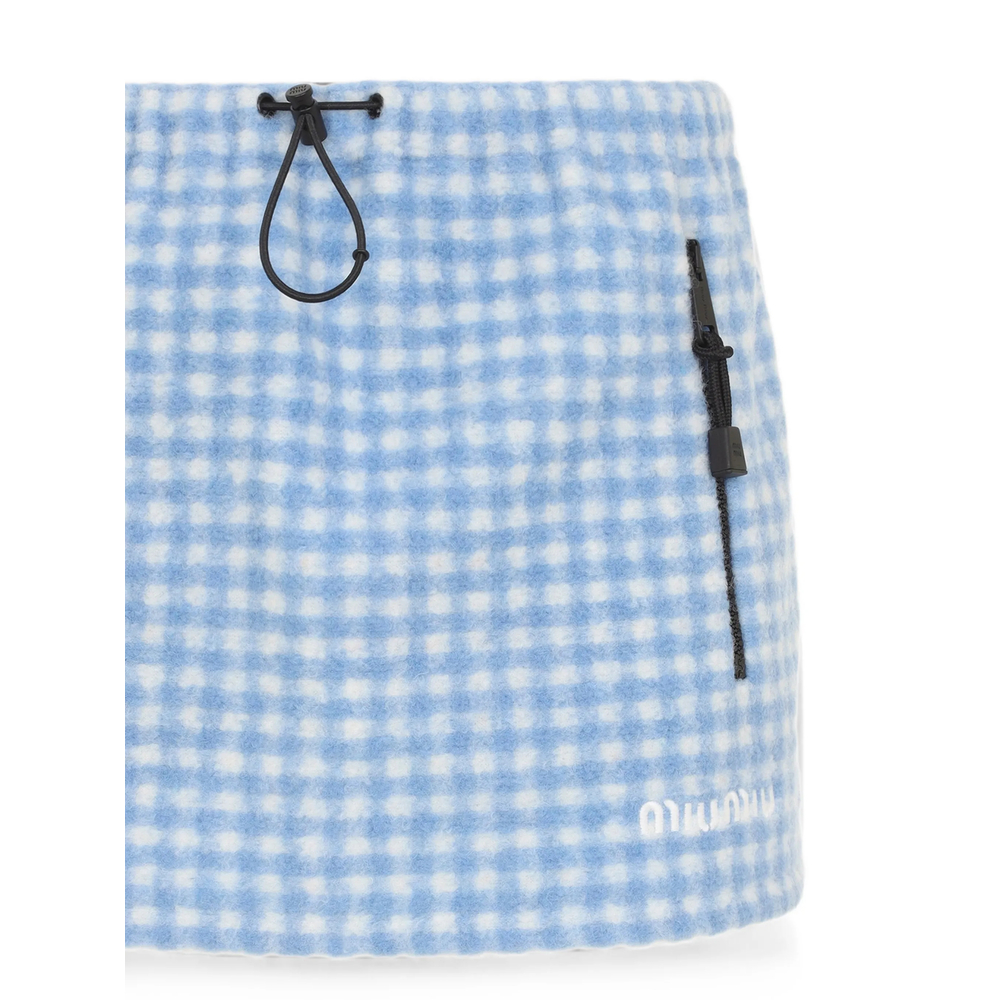 Vichy Fleece Miniskirt