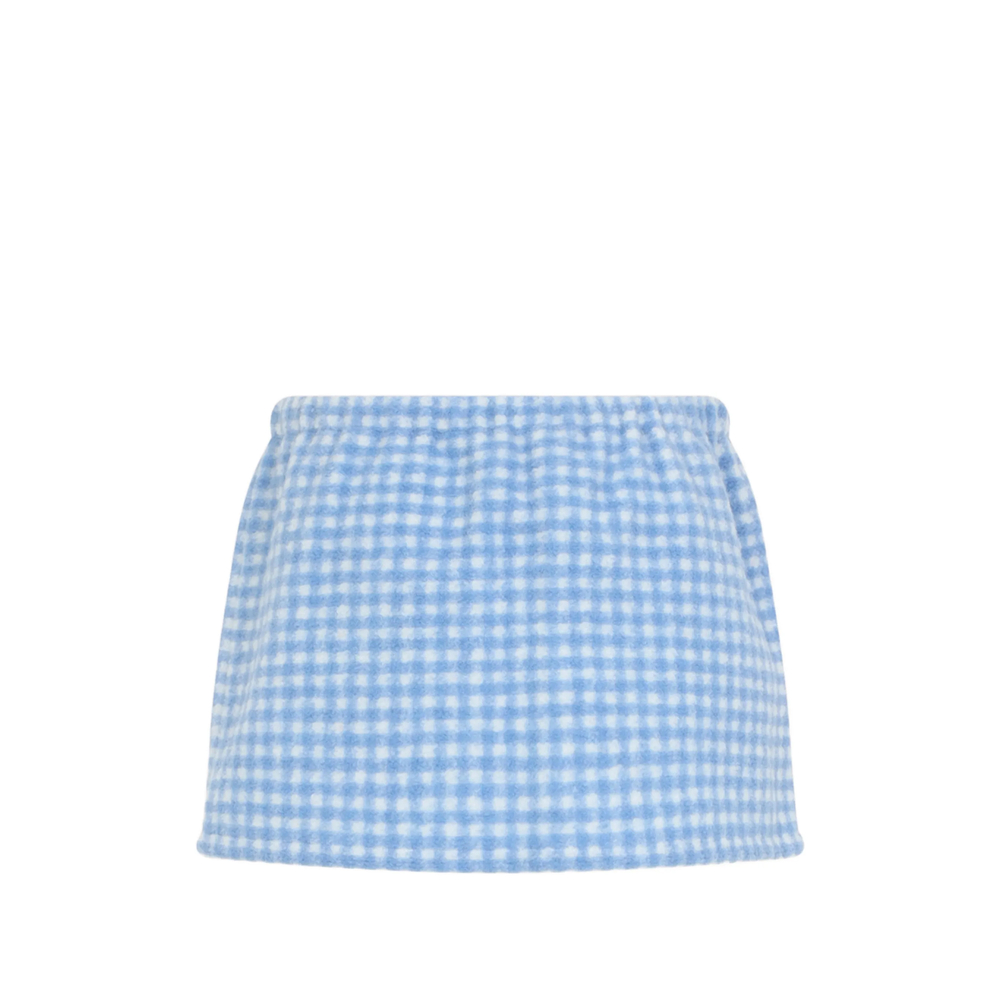 Vichy Fleece Miniskirt