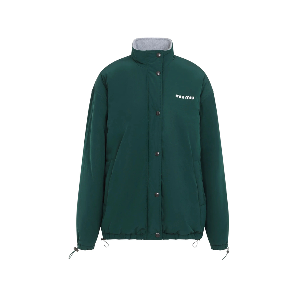 Miu Miu Pongé-and-fleece Jacket