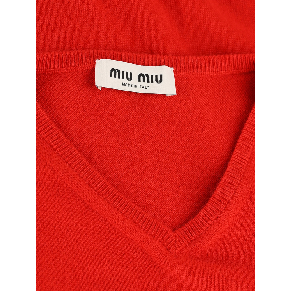 V-Neck Logo-Embroidered Sweater