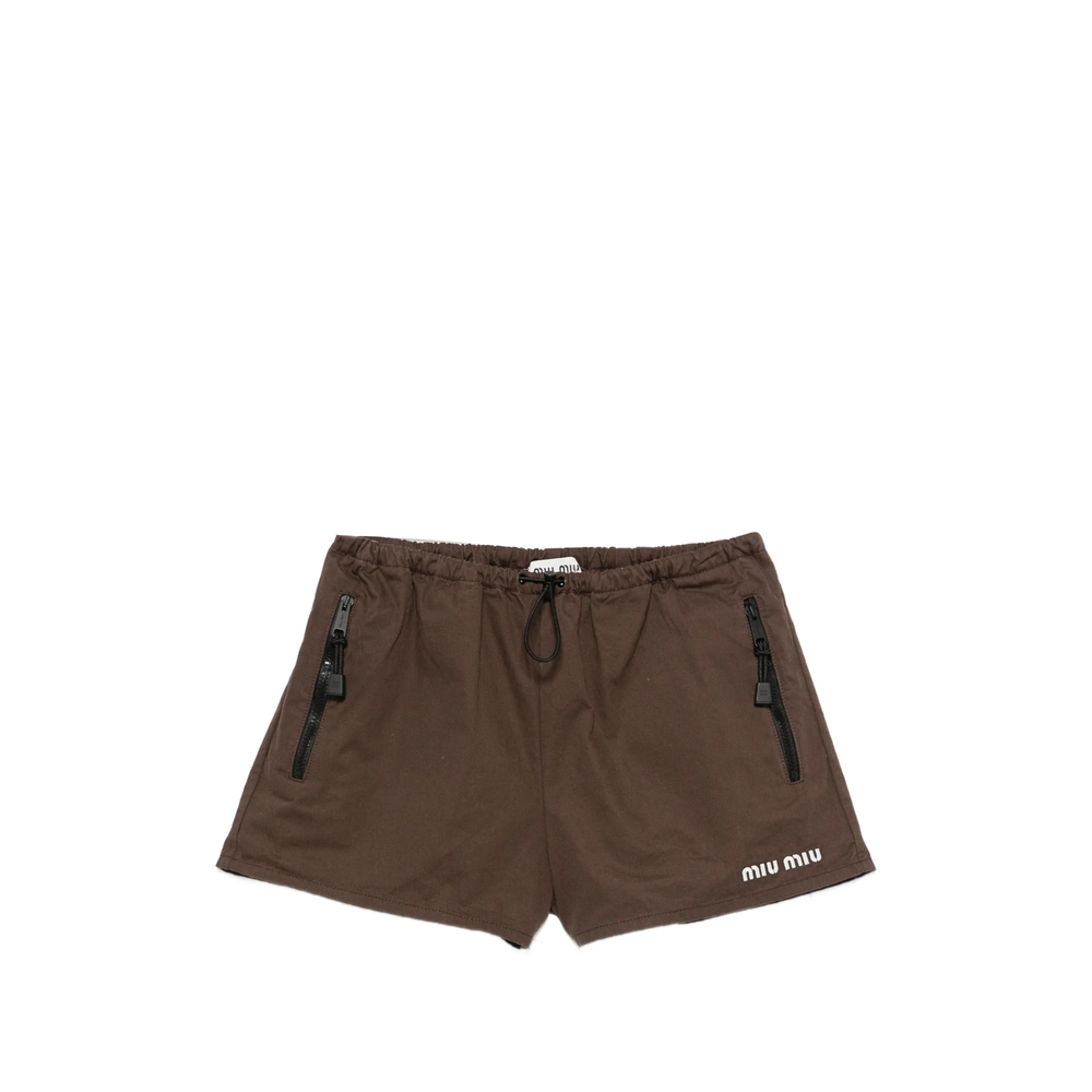 Miu Miu Washed Gabardine Shorts