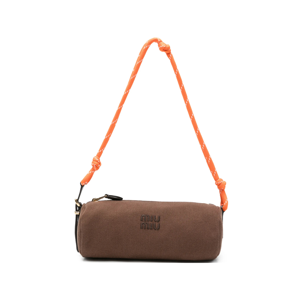 Miu Miu Gabardine Cylindrical Shoulder Bag