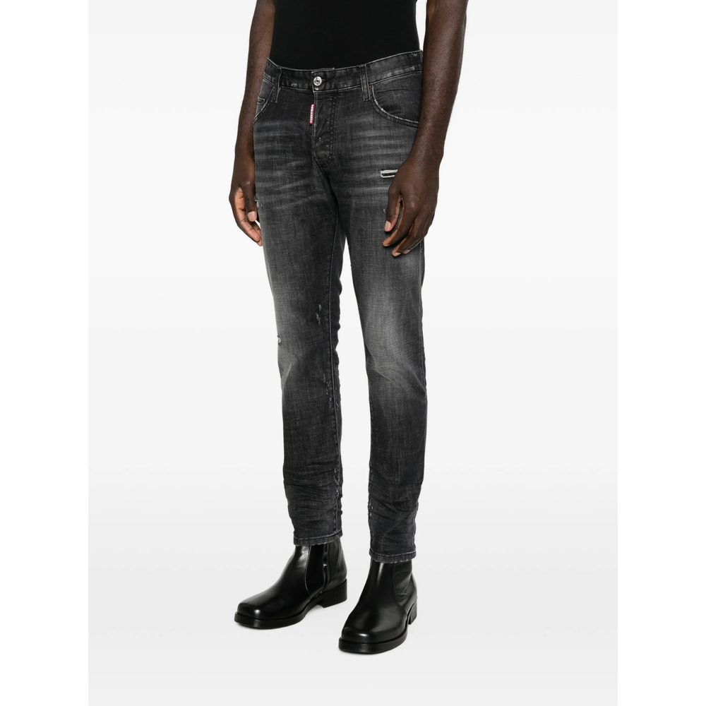 Distressed Faded-Effect Jeans