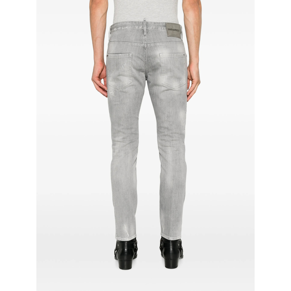 Skater Distressed Logo-Tag Denim Jeans