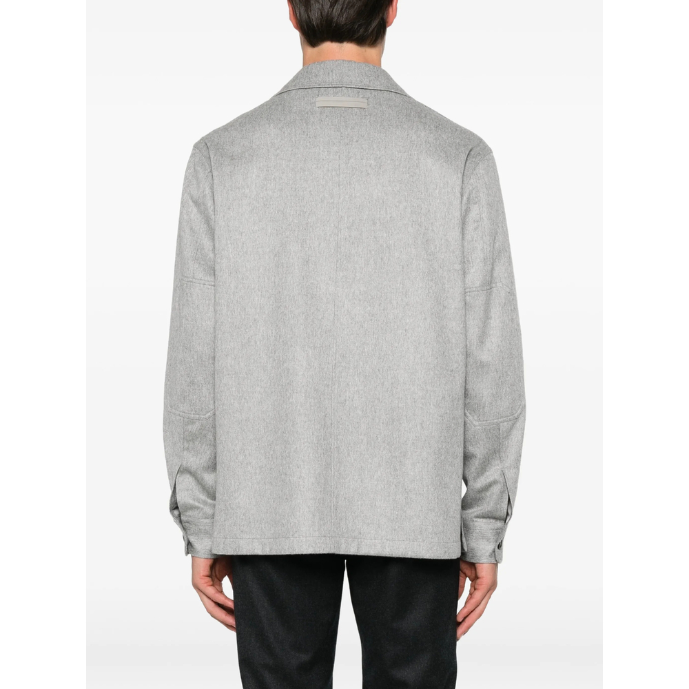 Button-Fastening Shirt Jacket