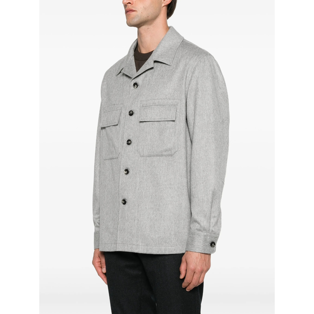 Button-Fastening Shirt Jacket