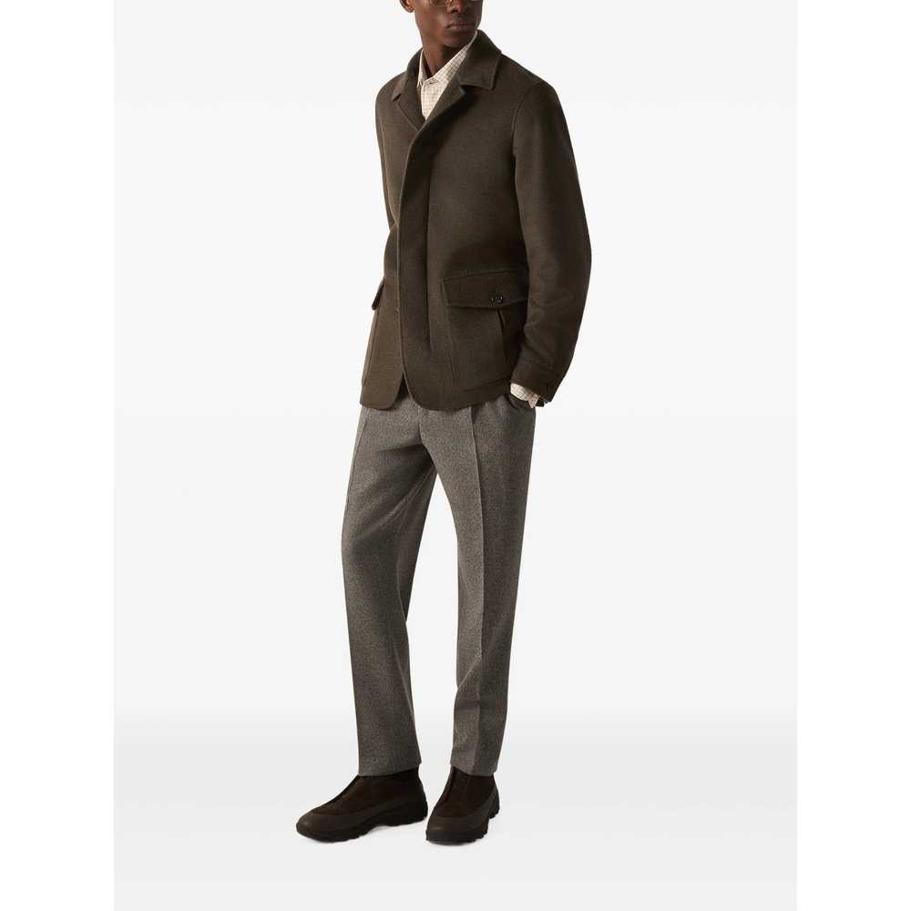 Dark Olive Green Oasi Cashmere Elements Falcon Jacket