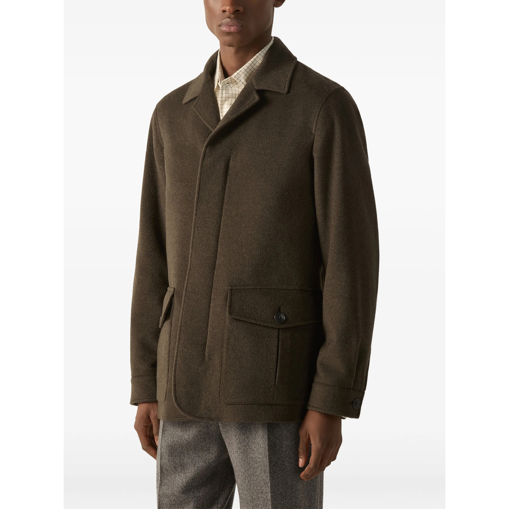 Dark Olive Green Oasi Cashmere Elements Falcon Jacket
