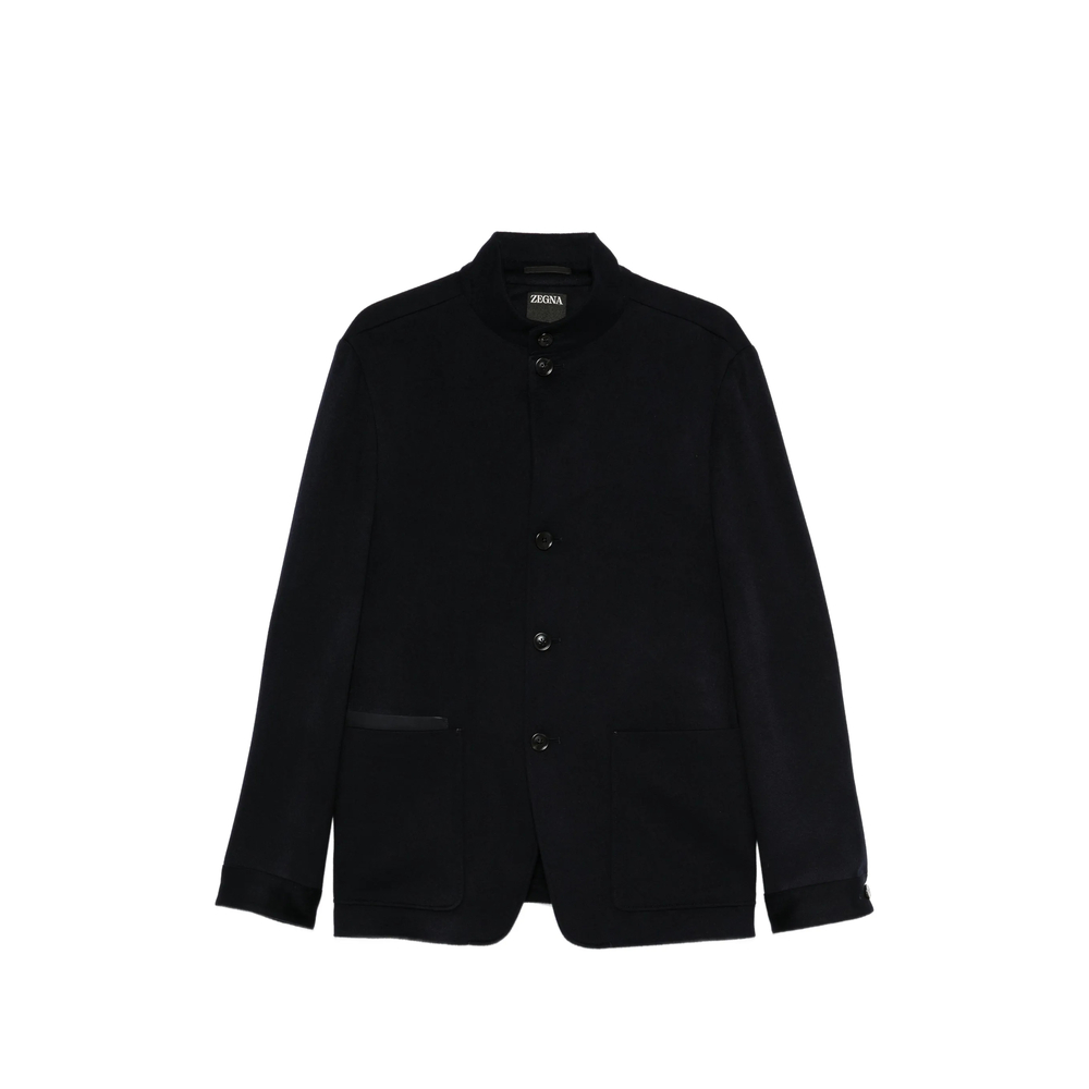 Zegna Mandarin-collar Patch-pocket Jacket