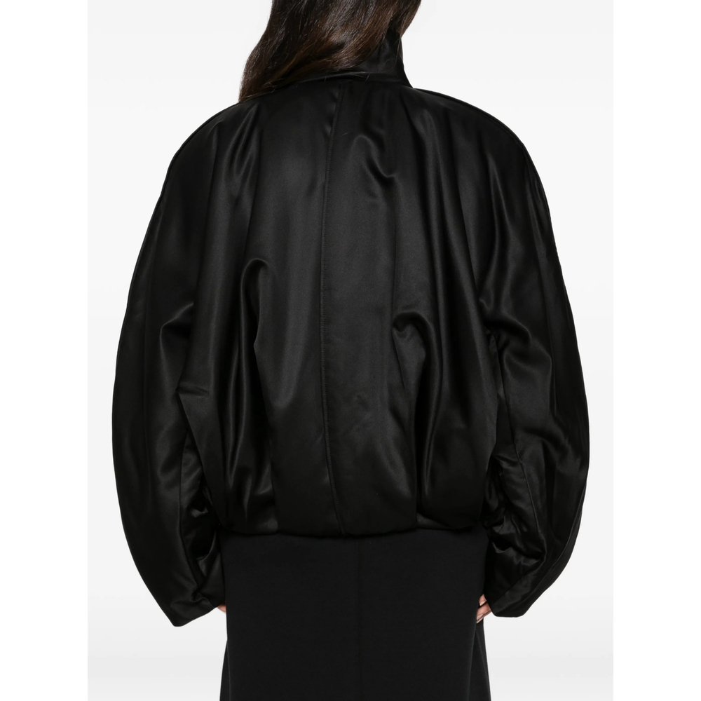 Satin-Finish Zip-Up Jacket