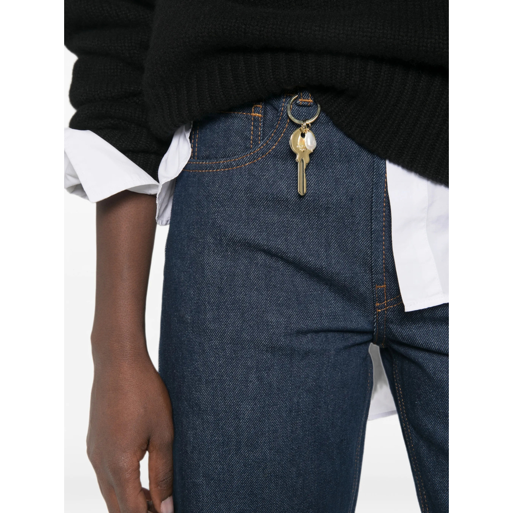 Key-Charm Straight-Leg Jeans