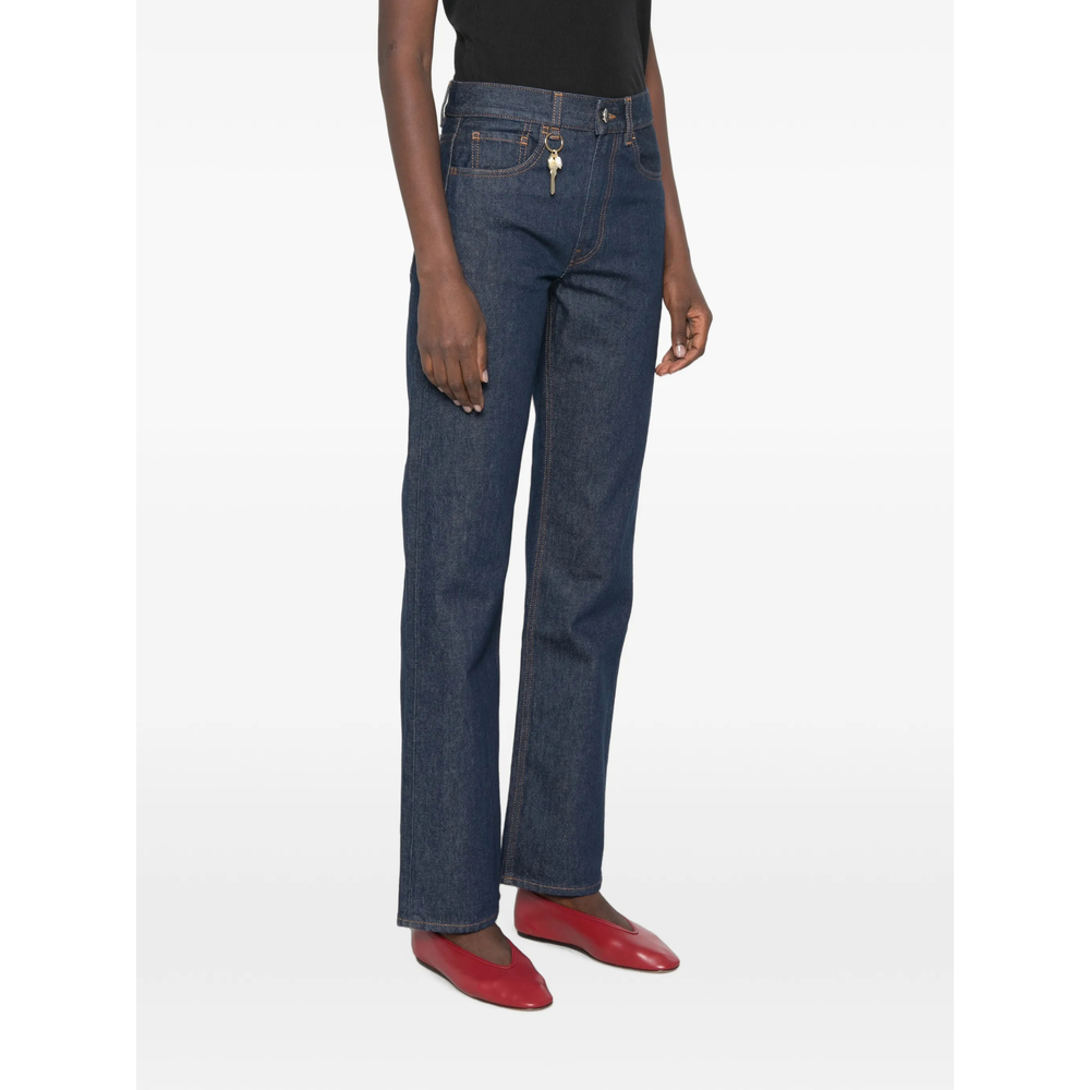 Key-Charm Straight-Leg Jeans