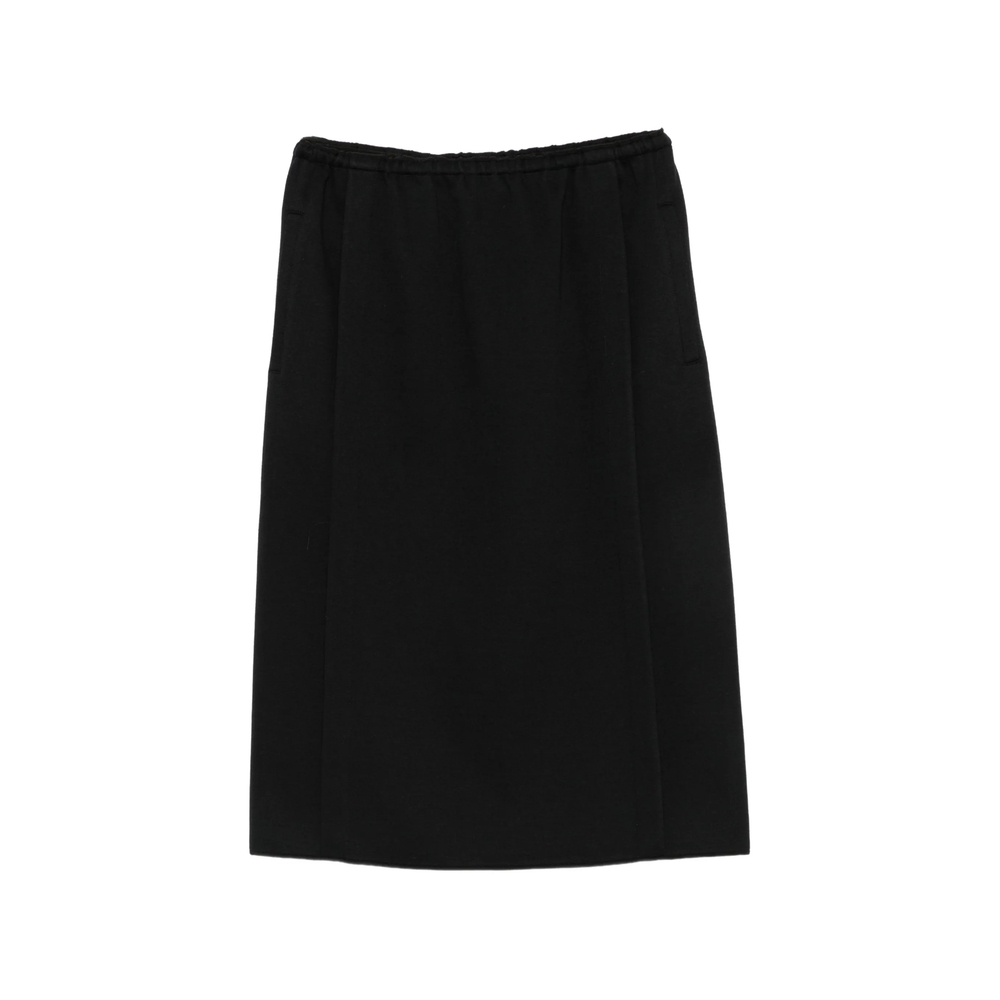 Carven Elasticated-waist Midi Skirt In Black
