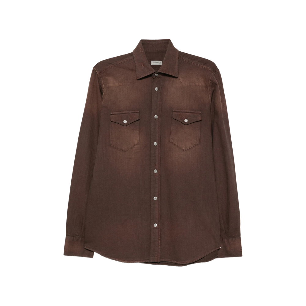 Sartorio Faded-effect Western-yoke Shirt