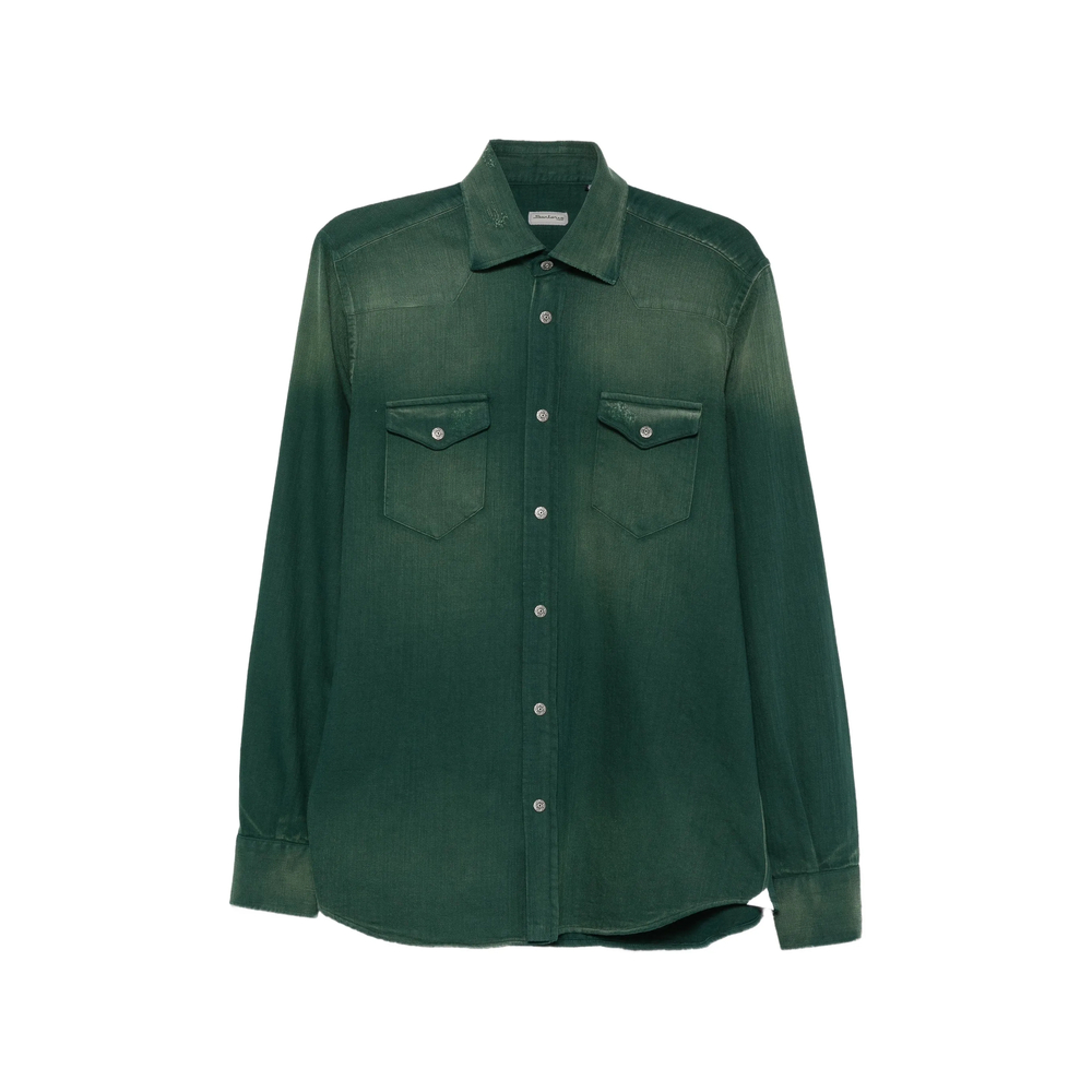Sartorio Faded-effect Western-yoke Shirt