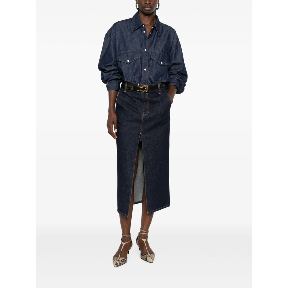 Christensen Contrast-Stitch Denim Shirt