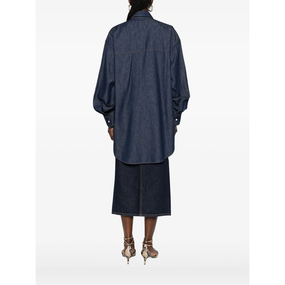 Christensen Contrast-Stitch Denim Shirt