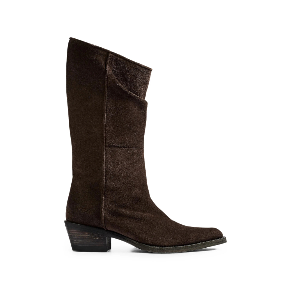 Khaite Clive Suede Cowboy Boots