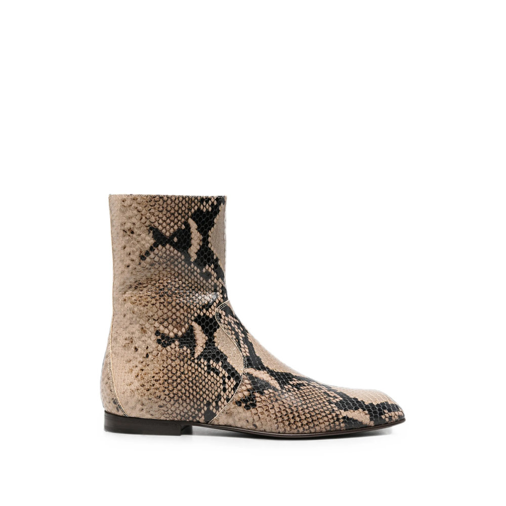 Khaite Snake-effect Ankle Boots