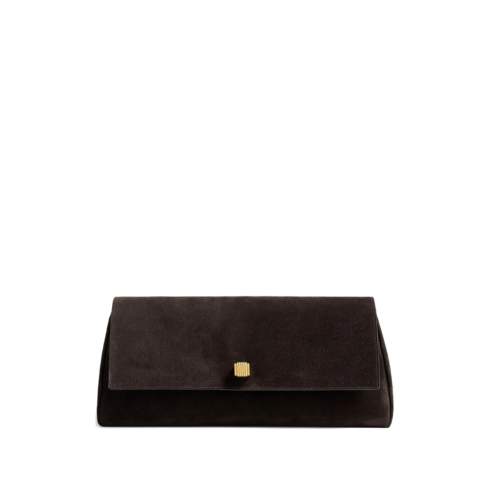 Khaite Audrey Suede Clutch Bag
