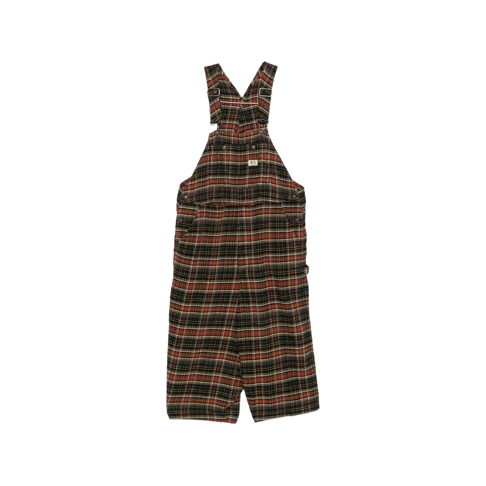 R13 Plaid-print Jumpsuit In Brown/black