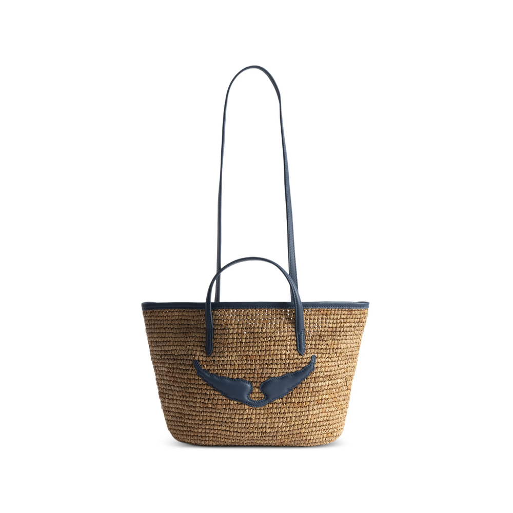Mini Wings Raffia Tote Bag