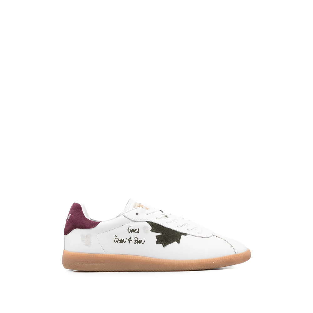 Dsquared2 Dsquared2 Rebel Maple-leaf Leather Sneakers