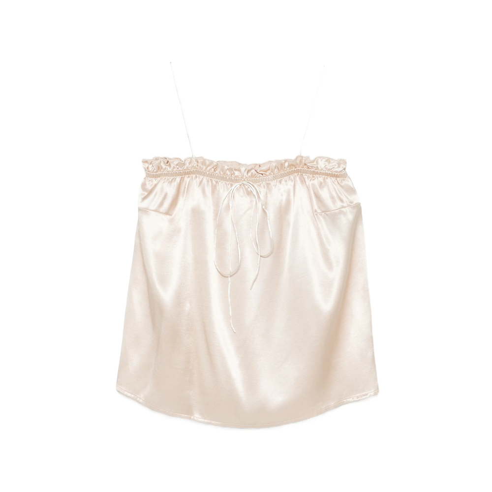 The Nina Studio Ruffled Spaghetti-strap Top
