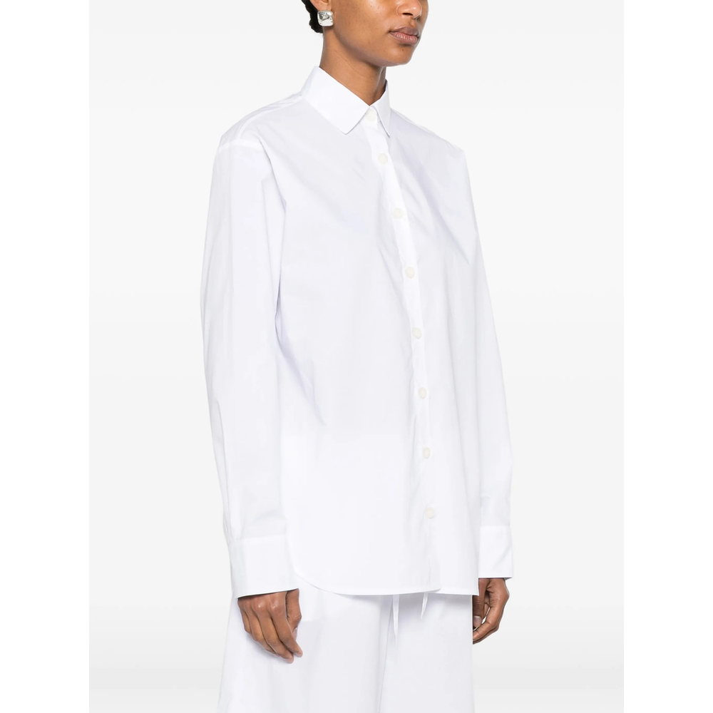 Buttoned Tie-Fastening Shirt