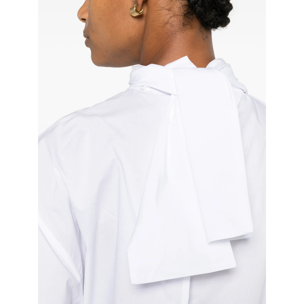 Tie-Neck Long-Sleeve Blouse