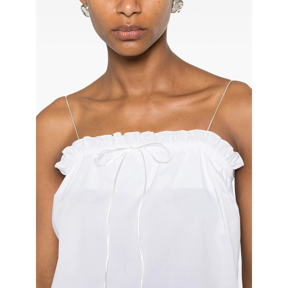 Lace-Detail Ruffled Top