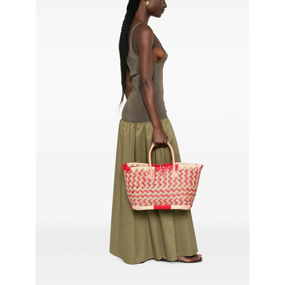 Clotilde Woven-Design Tote Bag