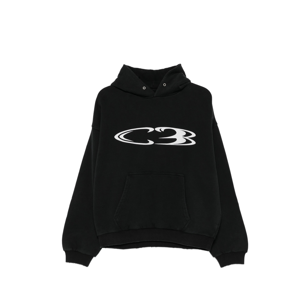 Logo-Print Pouch-Pocket Hoodie