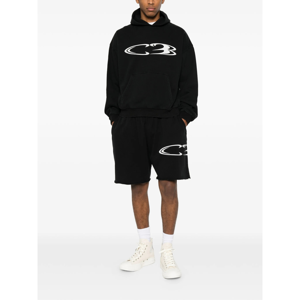 Logo-Print Pouch-Pocket Hoodie