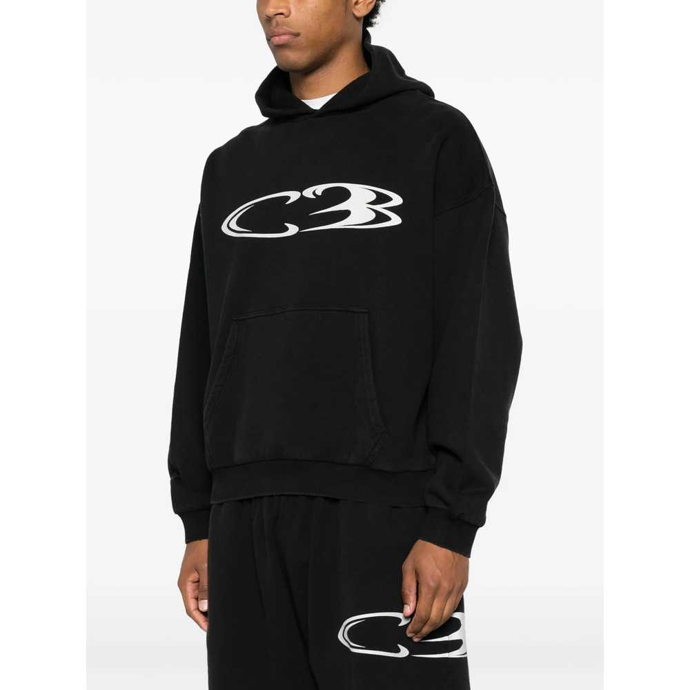 Logo-Print Pouch-Pocket Hoodie