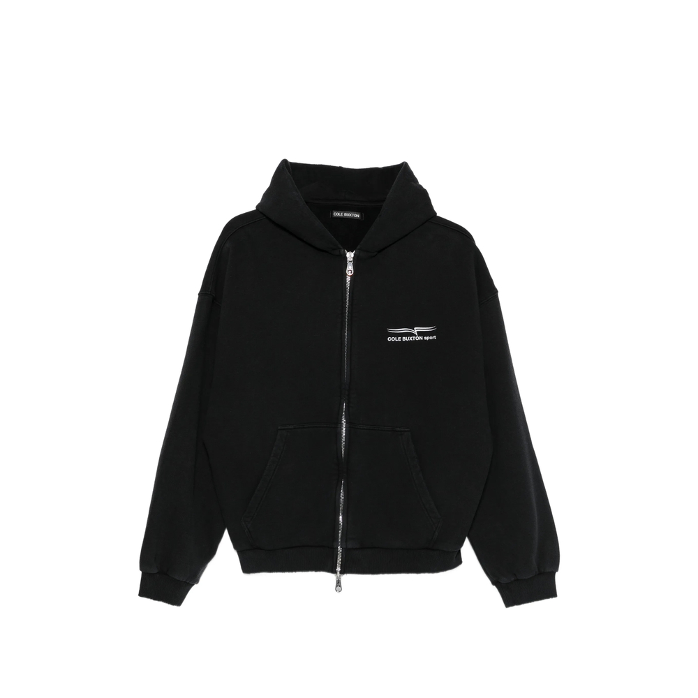 Logo-Print Zip-Up Hoodie