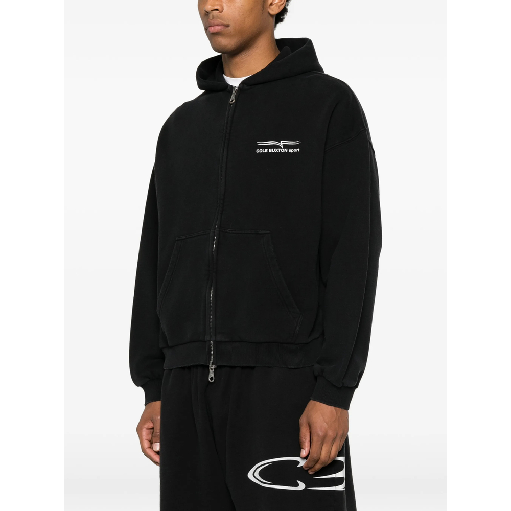 Logo-Print Zip-Up Hoodie
