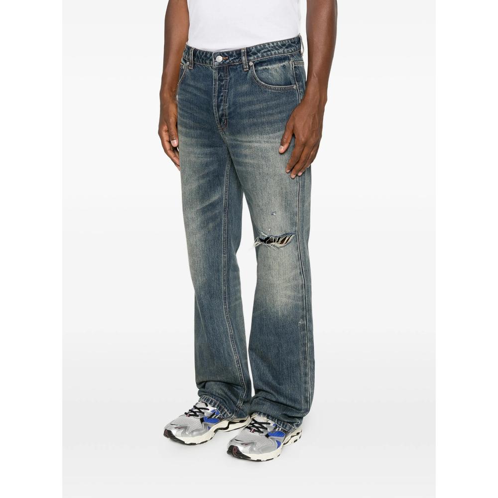 Distressed Faded Jeans