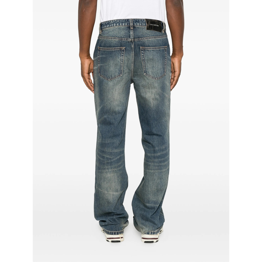 Distressed Faded Jeans