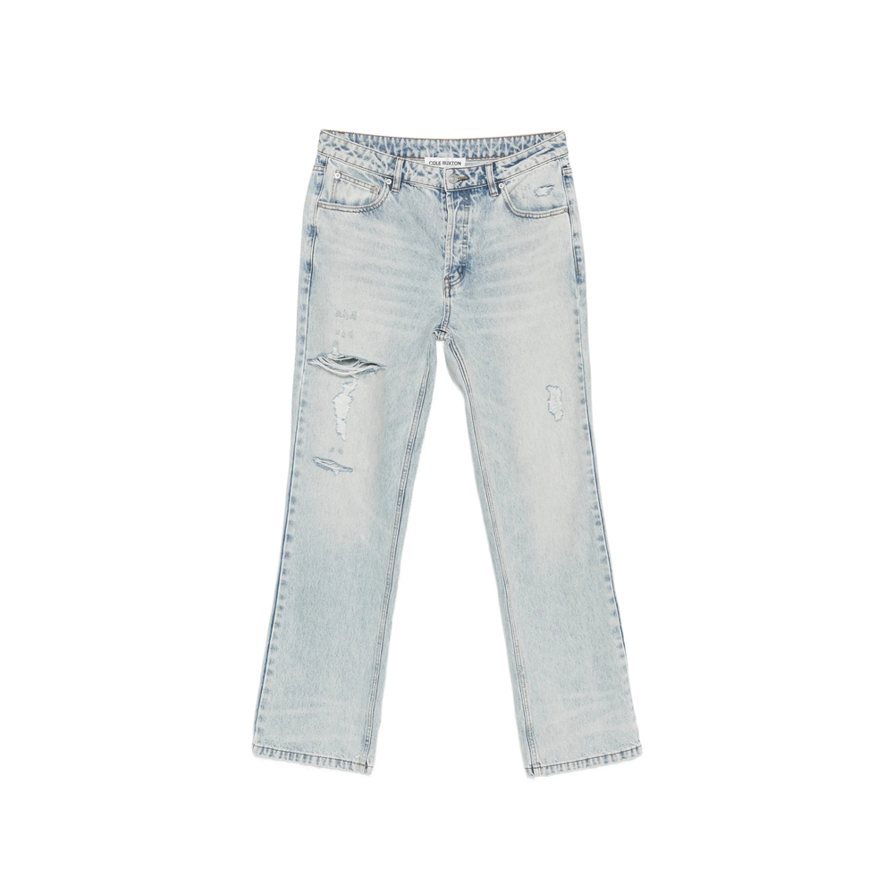 Distressed Acid-Wash Jeans