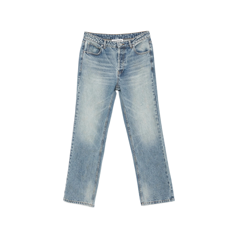 Faded Straight-Leg Jeans