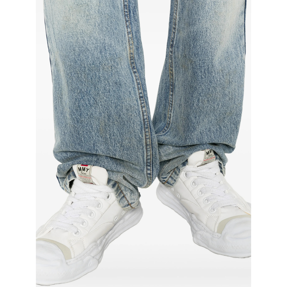 Faded Straight-Leg Jeans