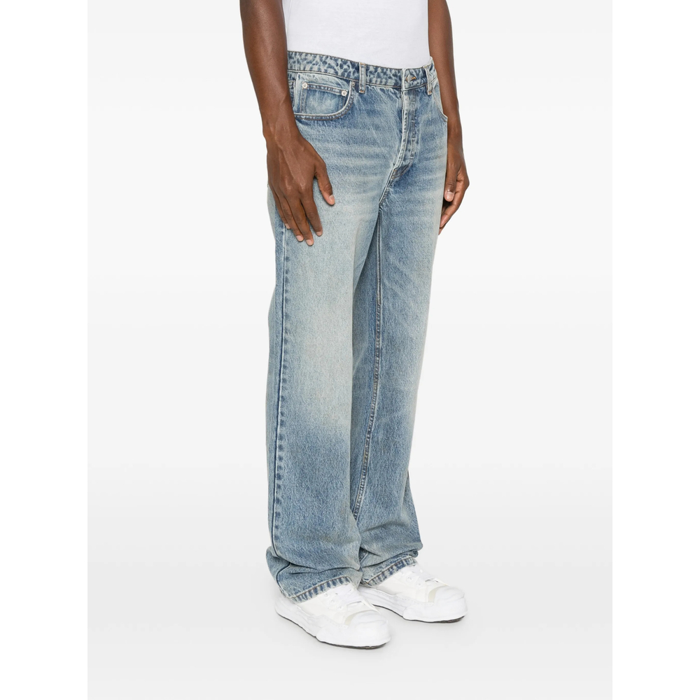 Faded Straight-Leg Jeans
