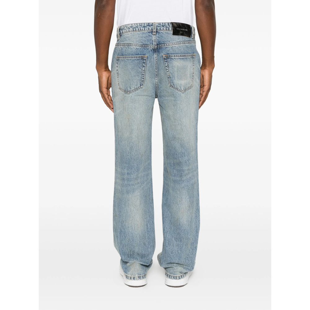 Faded Straight-Leg Jeans